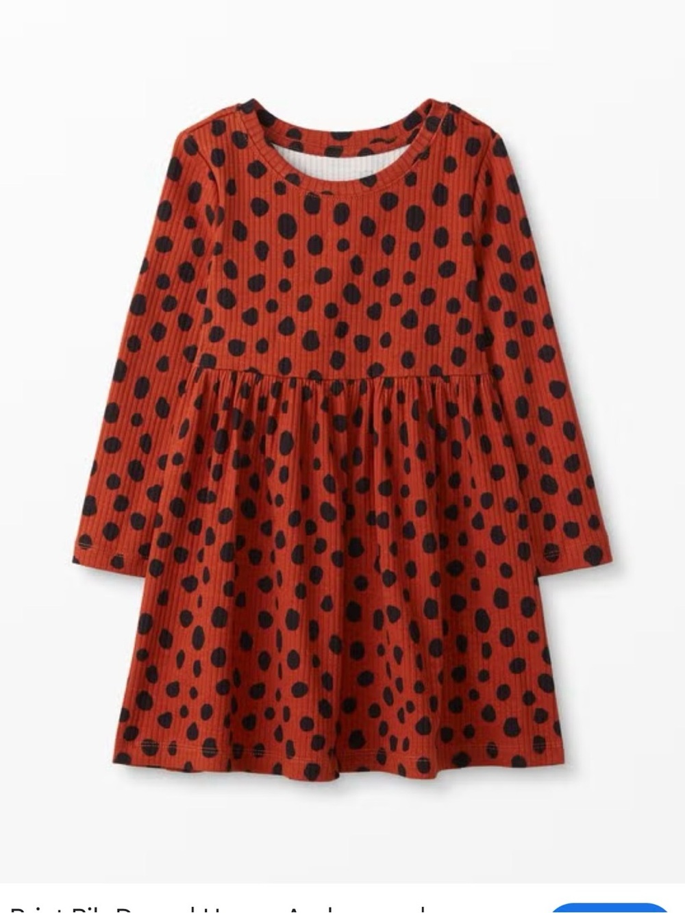 Kids Hanna Anderson Polka Dot Ribbed Dress 5t